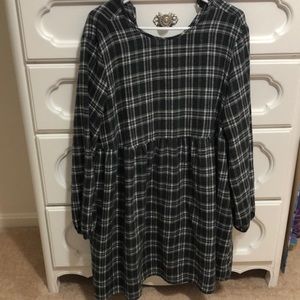 Wild Fable Dark Grey Plaid Dress